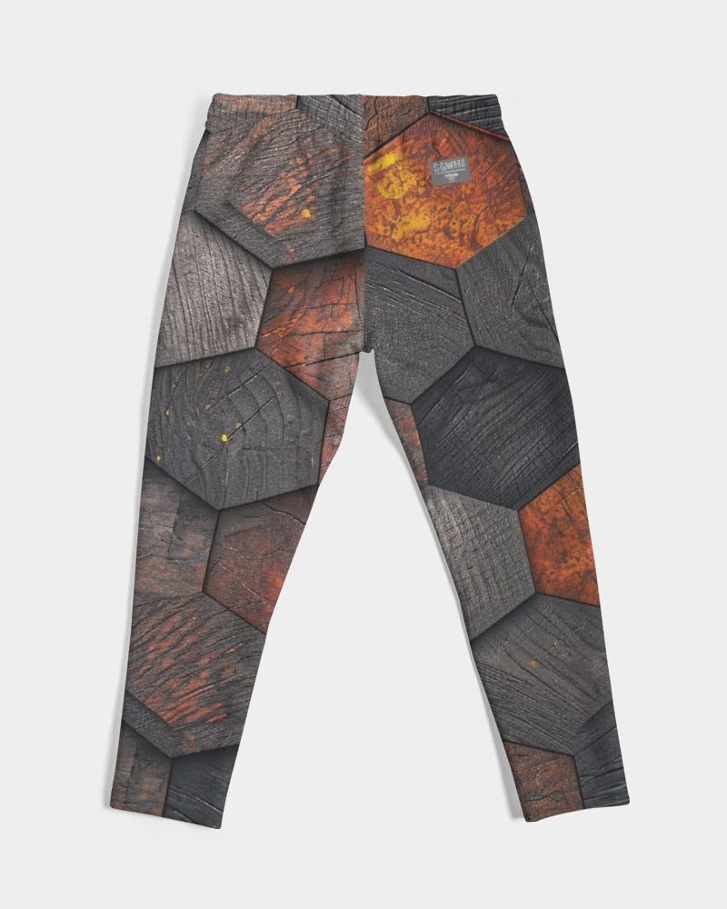 Cool stone hexagon patten 3D Men's All-Over Print Joggers