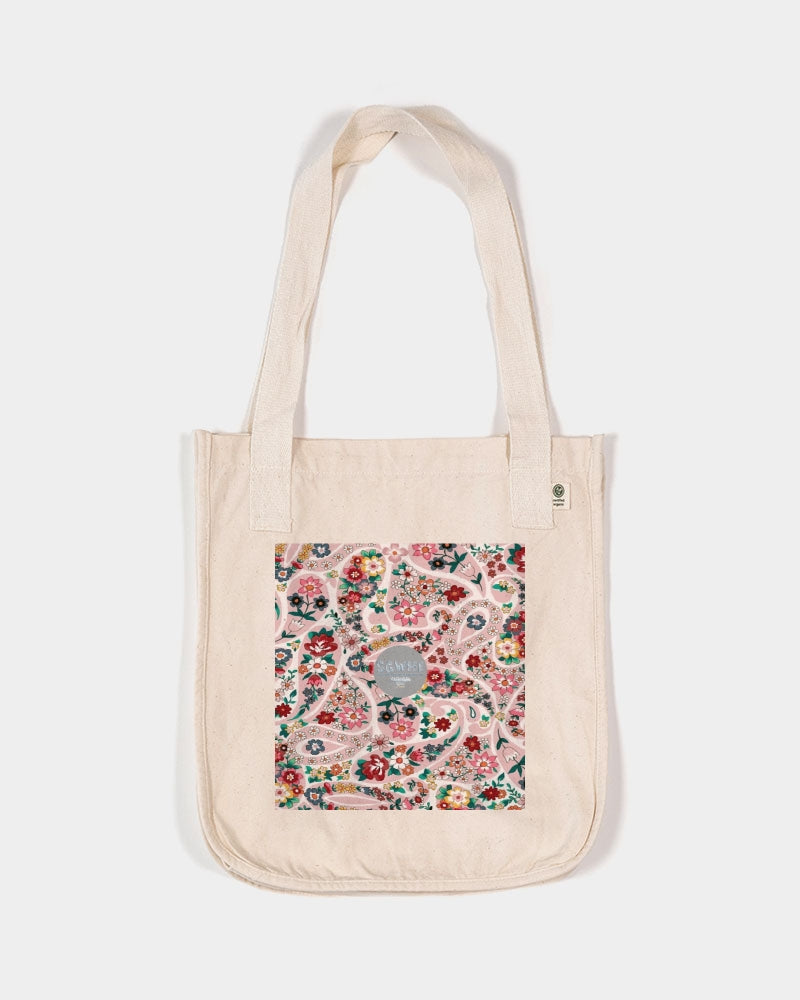 Pink abstract Pretty Sisters Organic Cotton Canvas Market Tote | Econscious