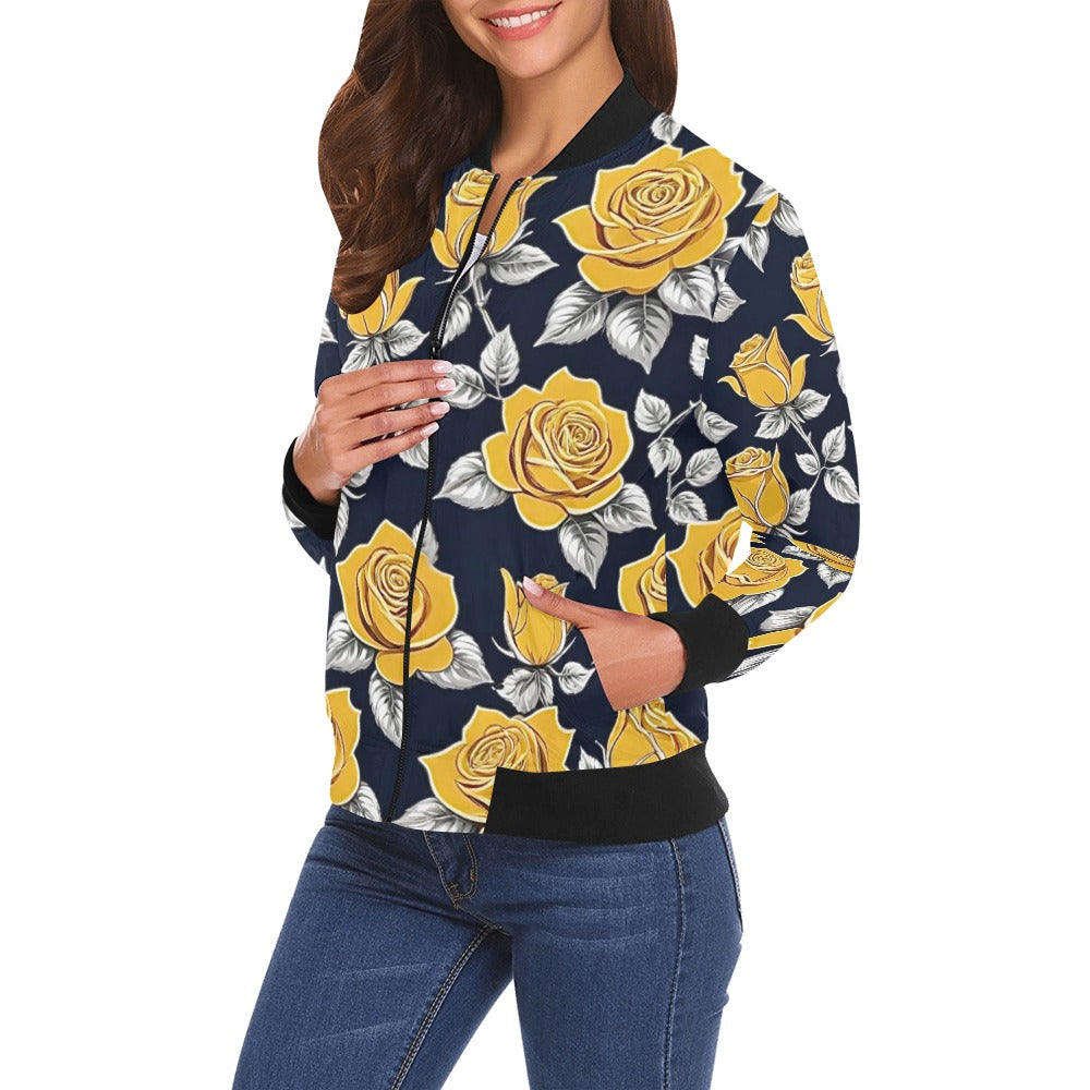 All Over Print Bomber Jacket for Women ( H19)