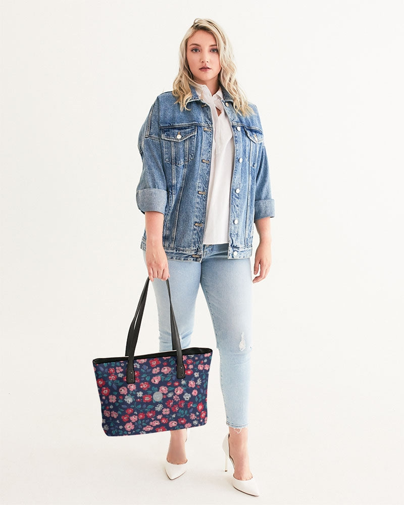 Midnight blue pretty glance.  Stylish Tote