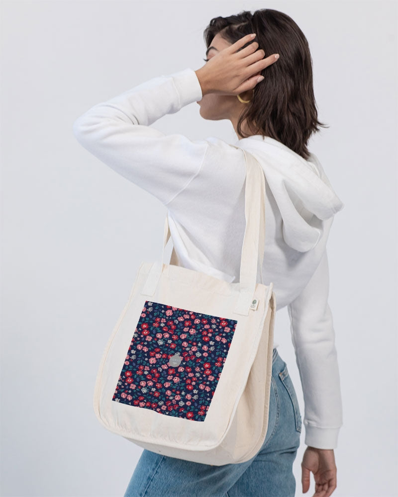 Midnight blue pretty glance.  Organic Cotton Canvas Market Tote | Econscious