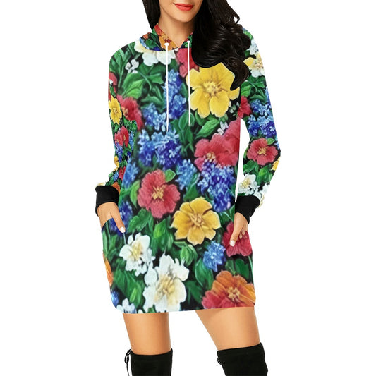 Women's All Over Print Hoodie Mini Dress (H27)