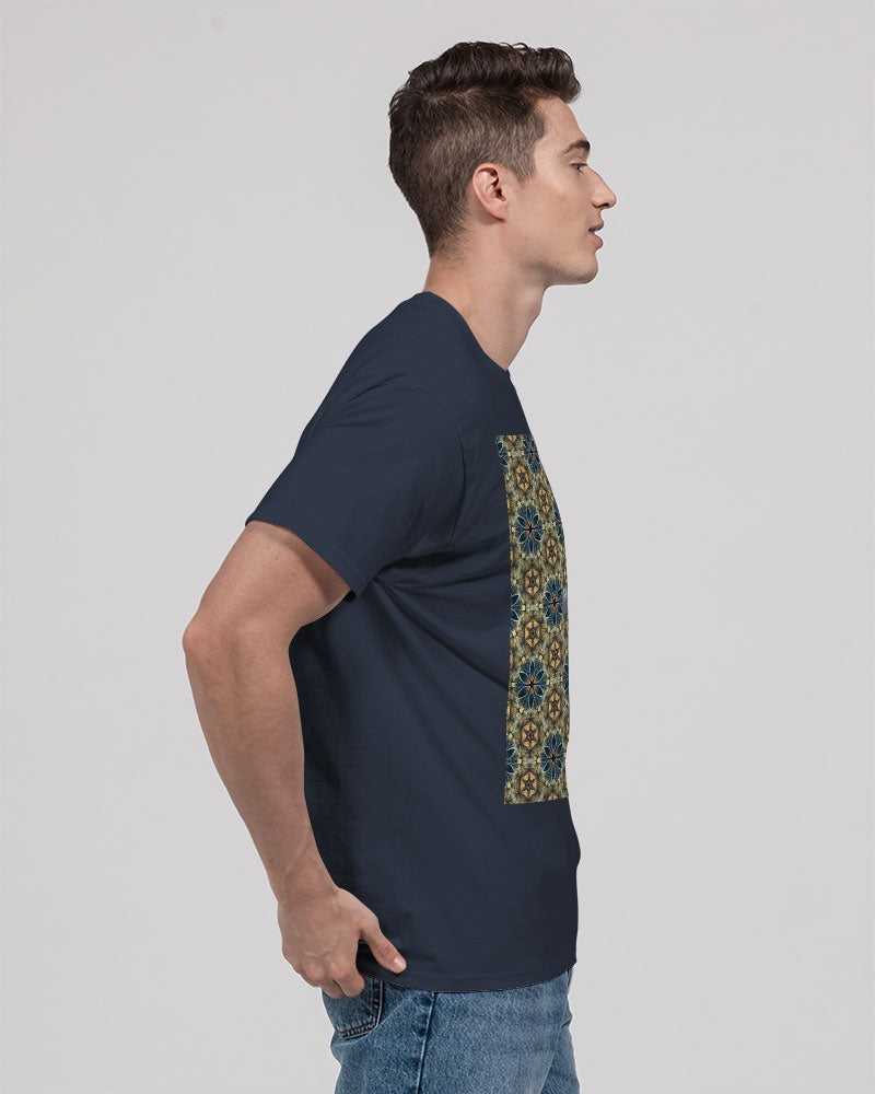 Green & Dark Blue almost star pattern. Unisex Tee | Champion