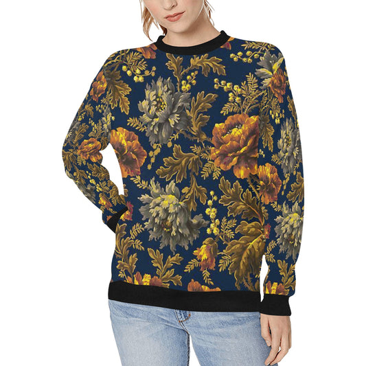 Women's Rib Cuff Crew Neck Sweatshirt (H34)