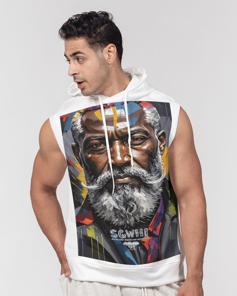 Black Knight Men's All-Over Print Heavyweight Sleeveless Hoodie