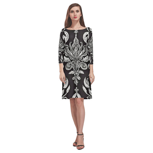 Women's Loose Round Neck Dress (Model D22)