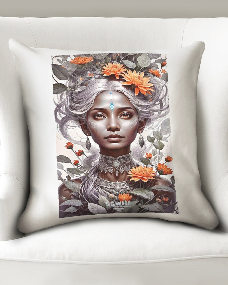 Blossom Indian Grey sister Throw Pillow Case 20"x20"