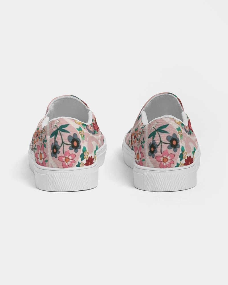 Pink abstract Pretty Sisters Women's Slip-On Canvas Shoe