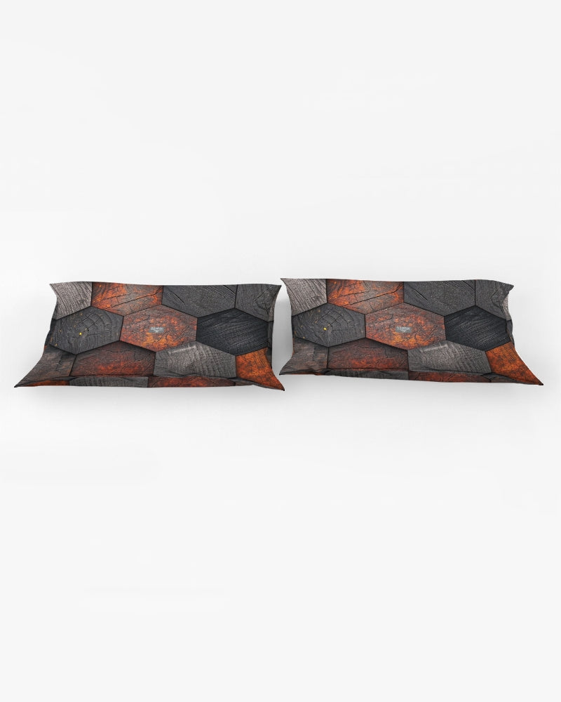 Cool stone hexagon patten 3D King Pillow Case