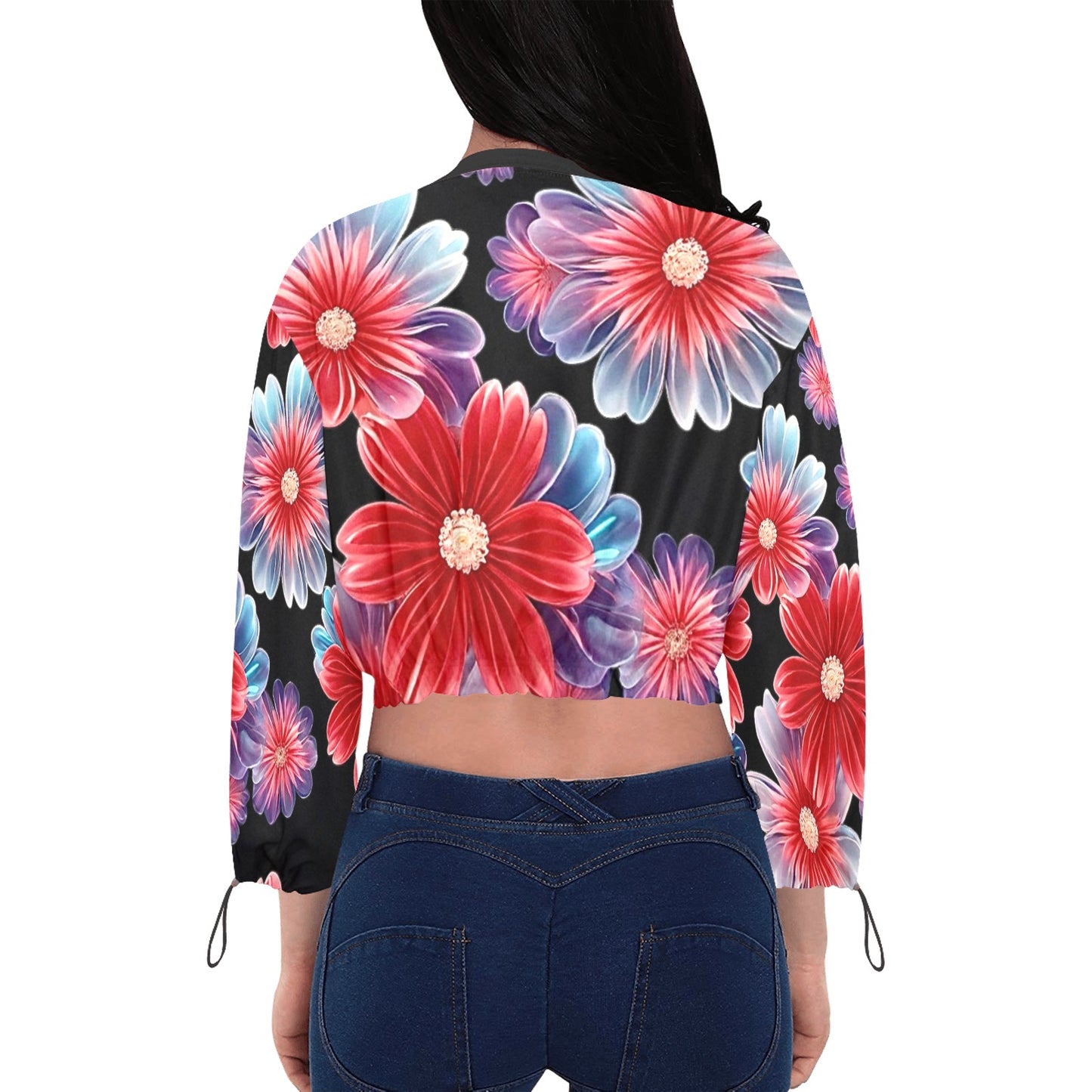 Women's Chiffon Cropped Jacket (Model H30)