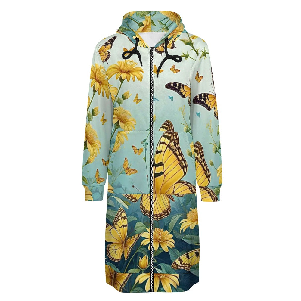 Women's full print long Hoodie