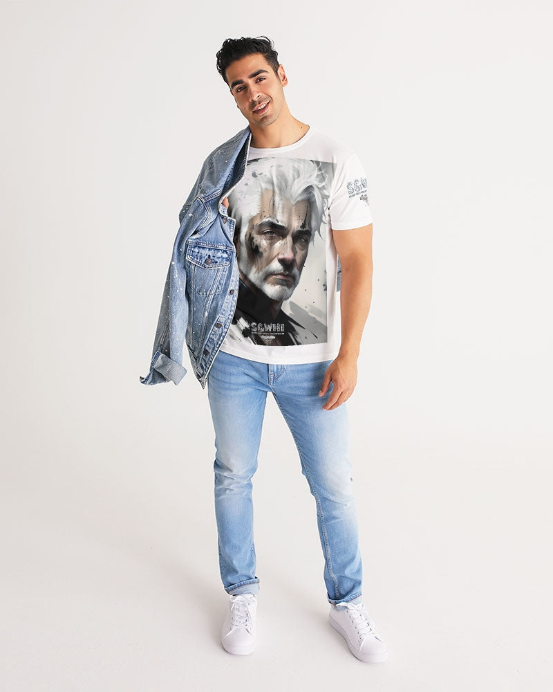 White silver grey fox King Men's All-Over Print Tee