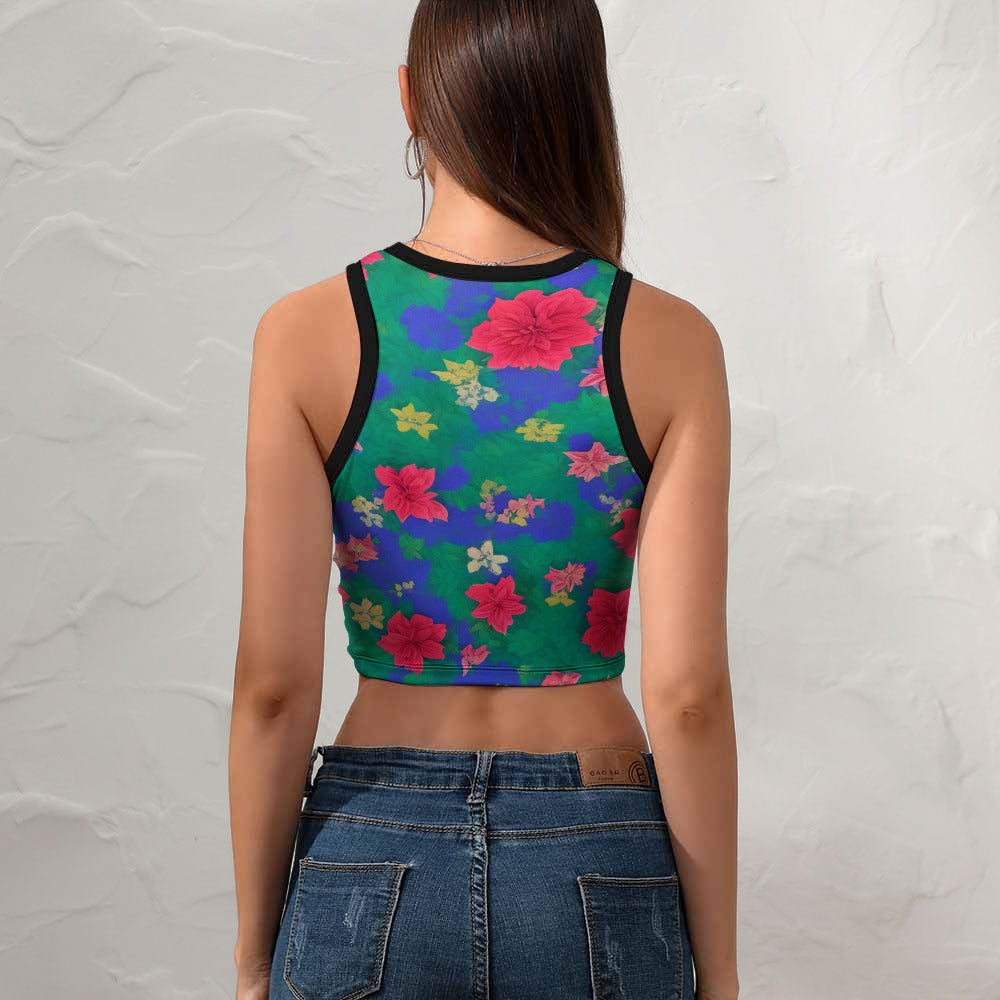 Women's Cropped Slim Racer Tank Top