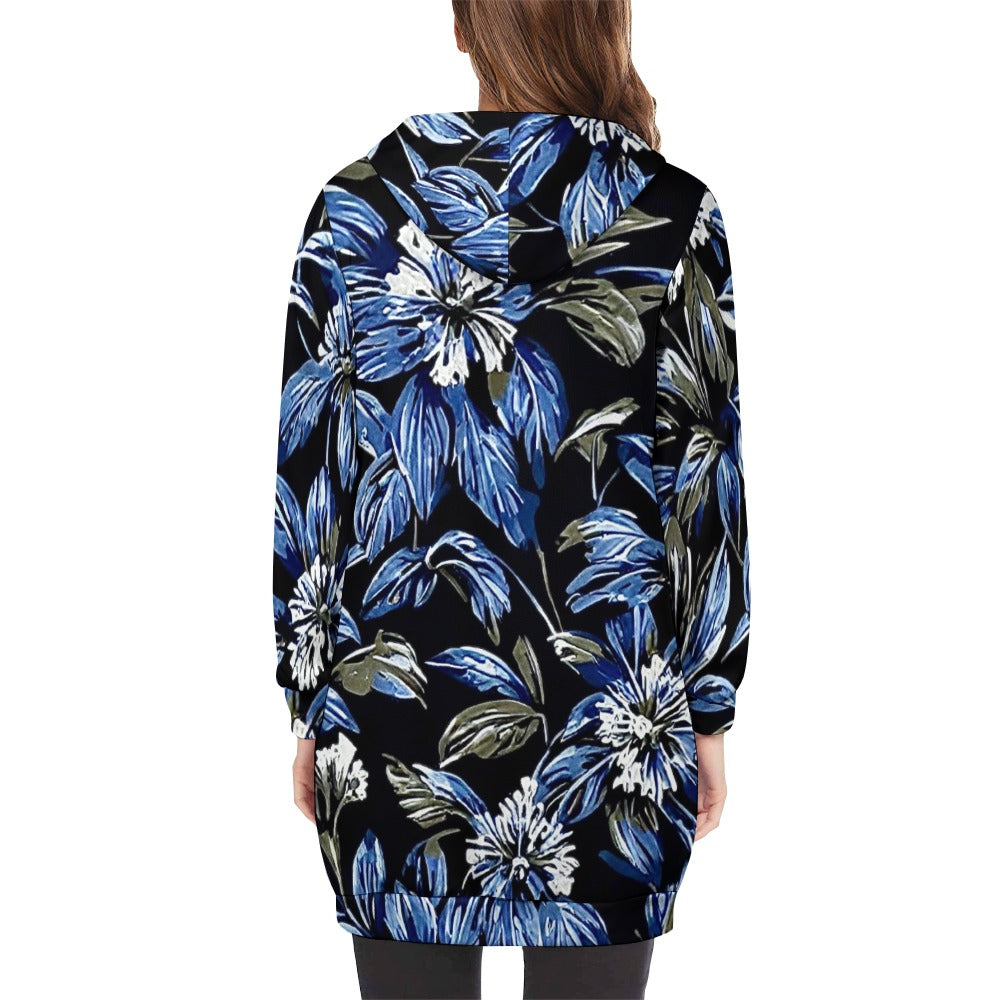 Women's full print long Hoodie