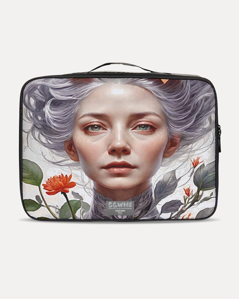 Beautiful white Grey grey hair blossom Jetsetter Travel Case