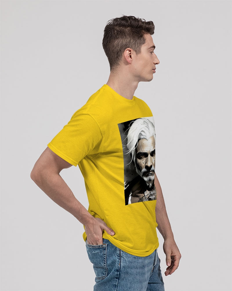 Handsome Silver grey Indian ink Portrait Unisex Heavy Cotton T-Shirt | Gildan