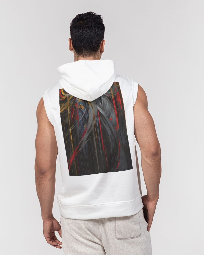 White Knight,  Men's All-Over Print Heavyweight Sleeveless Hoodie