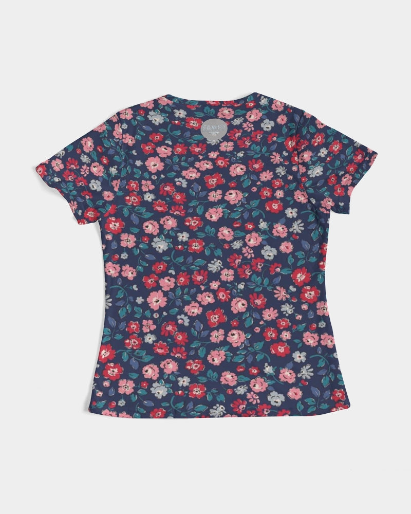 Midnight blue pretty glance.  Women's All-Over Print Tee