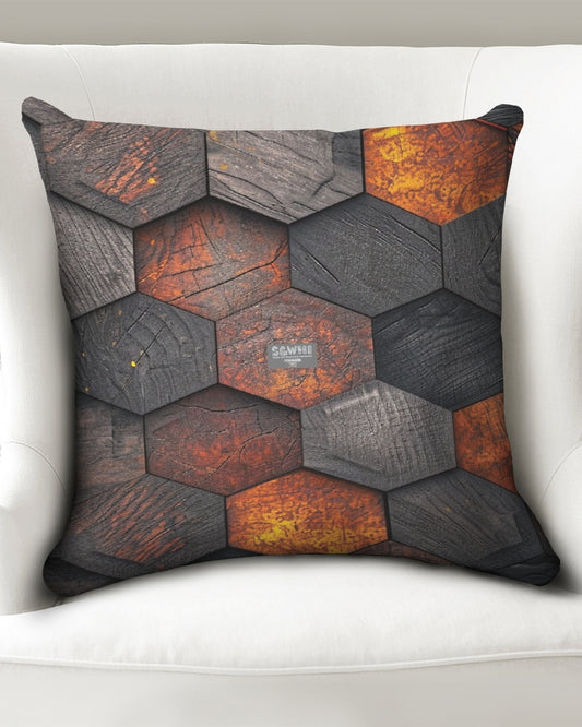 Cool stone hexagon patten 3D Throw Pillow Case 20"x20"