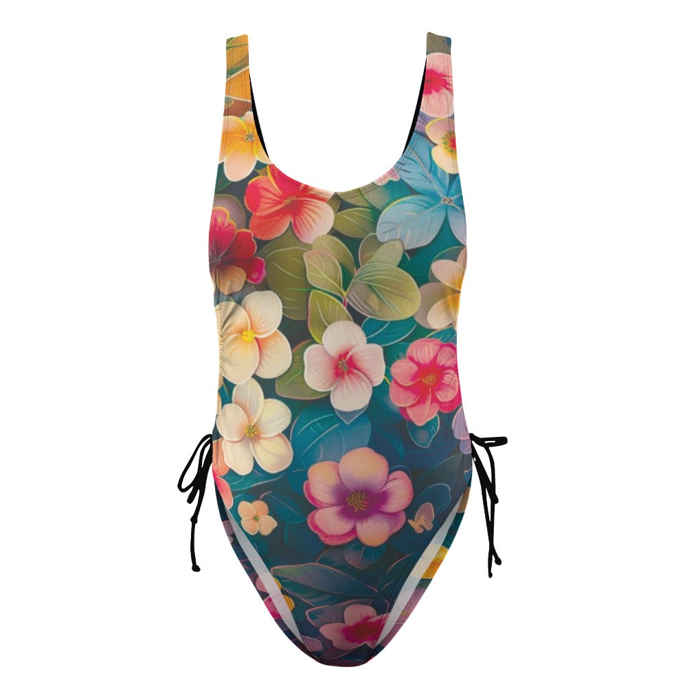 Ladies Polka Dot One Piece Swimsuit