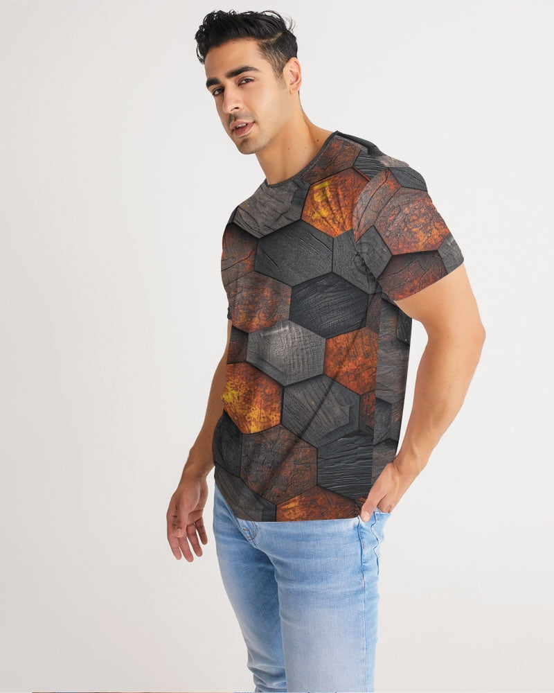 Cool stone hexagon patten 3D Men's All-Over Print Tee