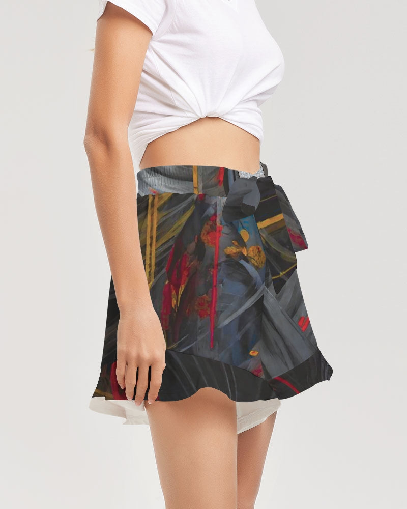 Asian collection [Part 1] Women's All-Over Print Ruffle Shorts