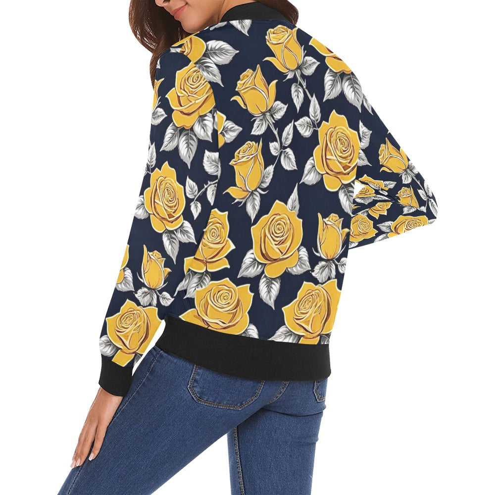 All Over Print Bomber Jacket for Women ( H19)