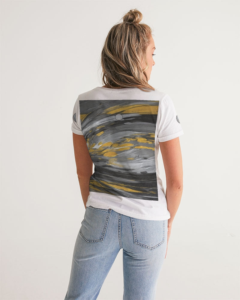 Black Sister Collection [Part 3 ] Women's All-Over Print V-Neck Tee