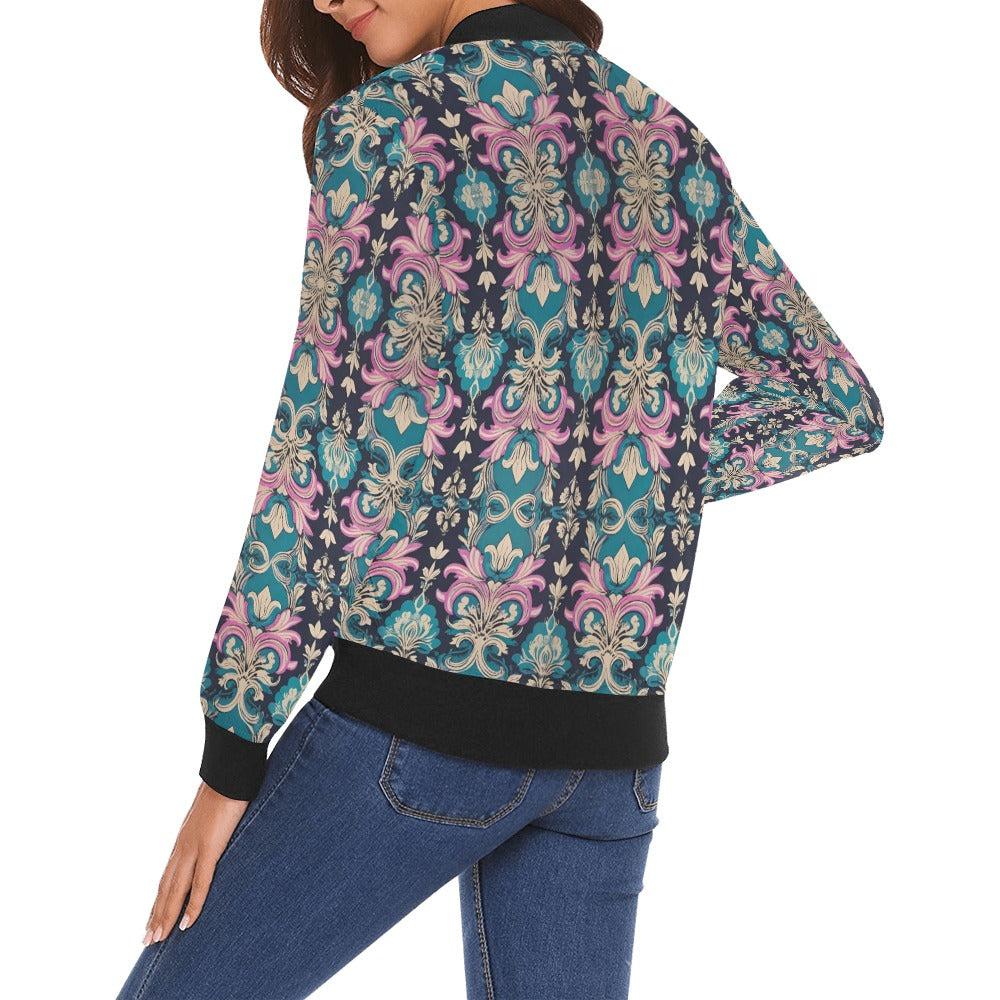 All Over Print Bomber Jacket for Women ( H19)