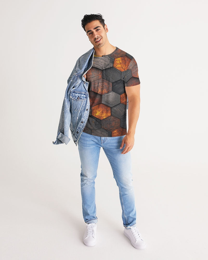 Cool stone hexagon patten 3D Men's All-Over Print Tee