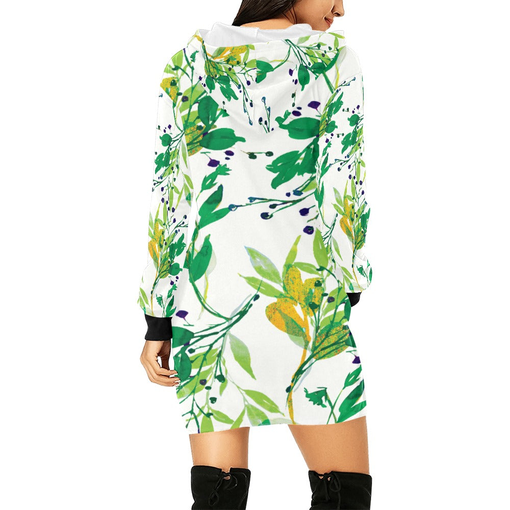 Women's All Over Print Hoodie Mini Dress (H27)