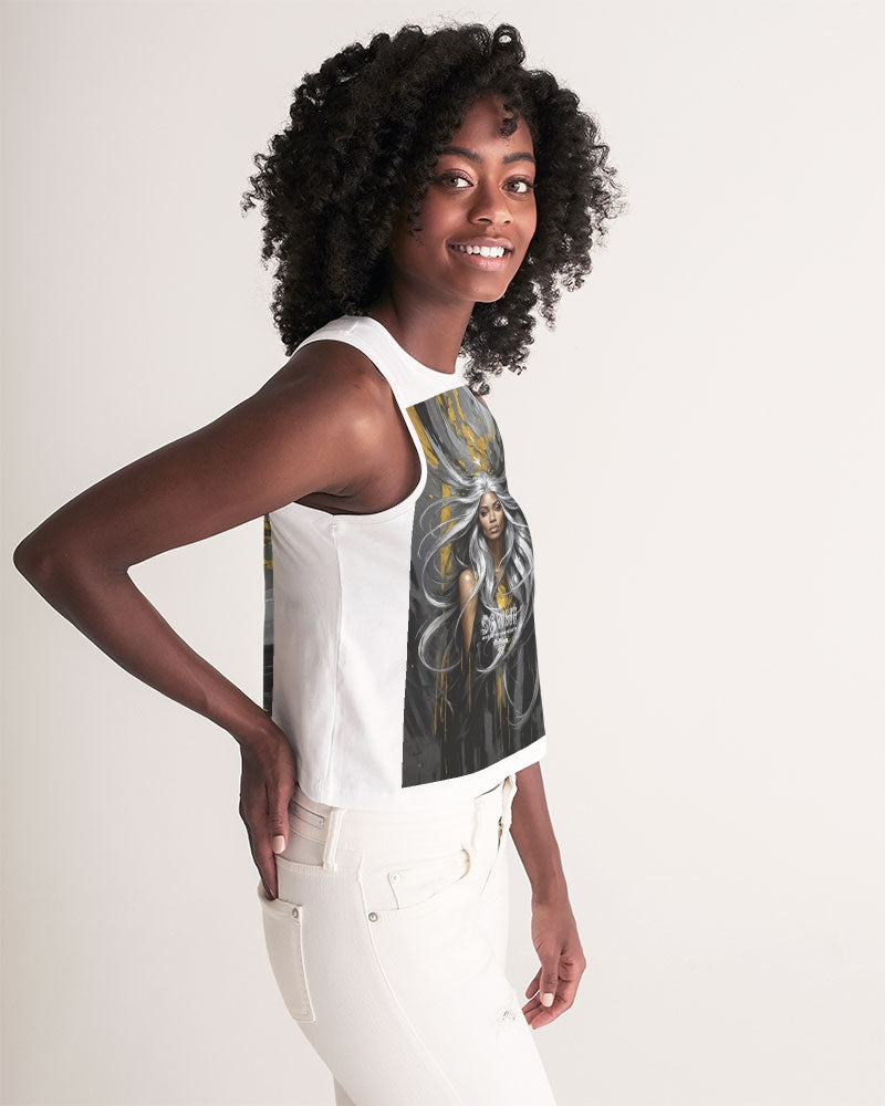 Black Sister Collection [Part 2 ] Women's All-Over Print Cropped Tank