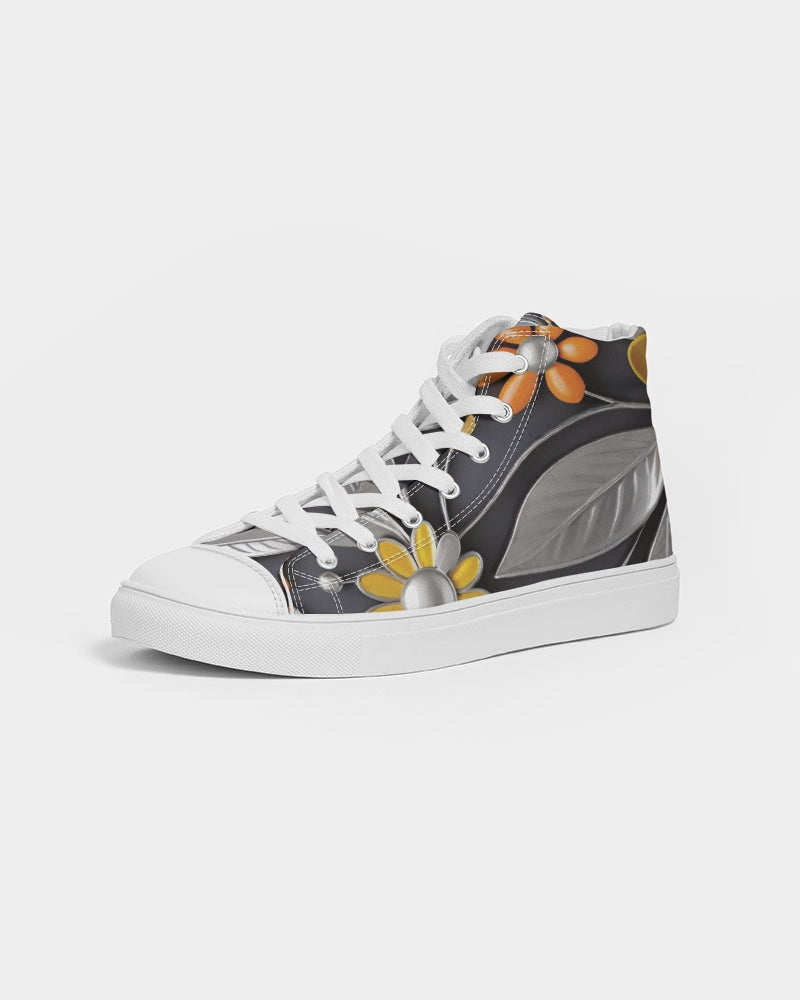 Sweet Silver Yellow Flower Grey Hair sister.[Part three] Women's Hightop Canvas Shoe