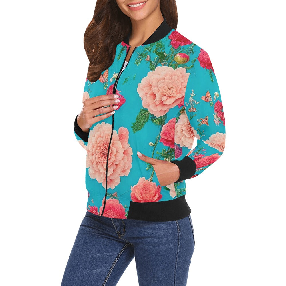 All Over Print Bomber Jacket for Women ( H19)