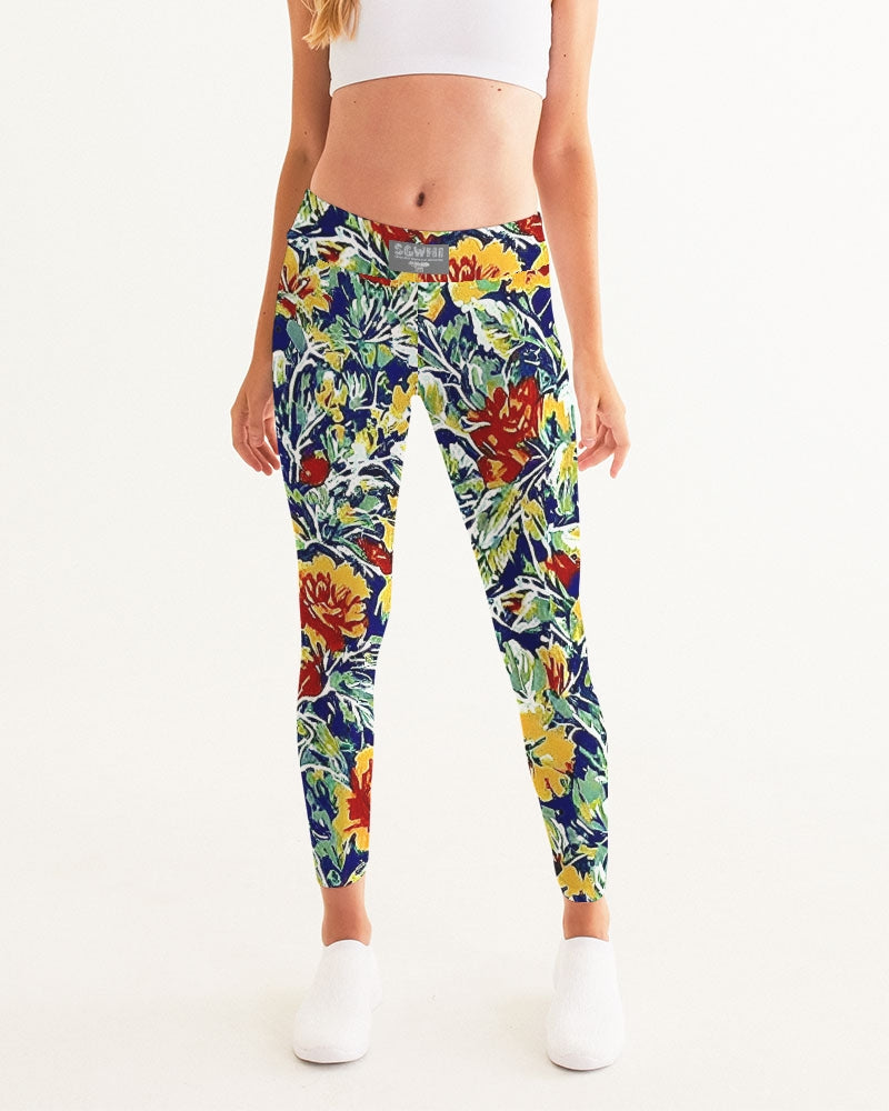 Painted floor design Women's All-Over Print Yoga Pants