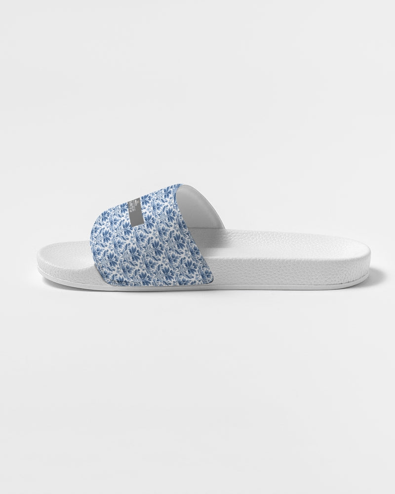 light blue Royal patten  Men's Slide Sandal