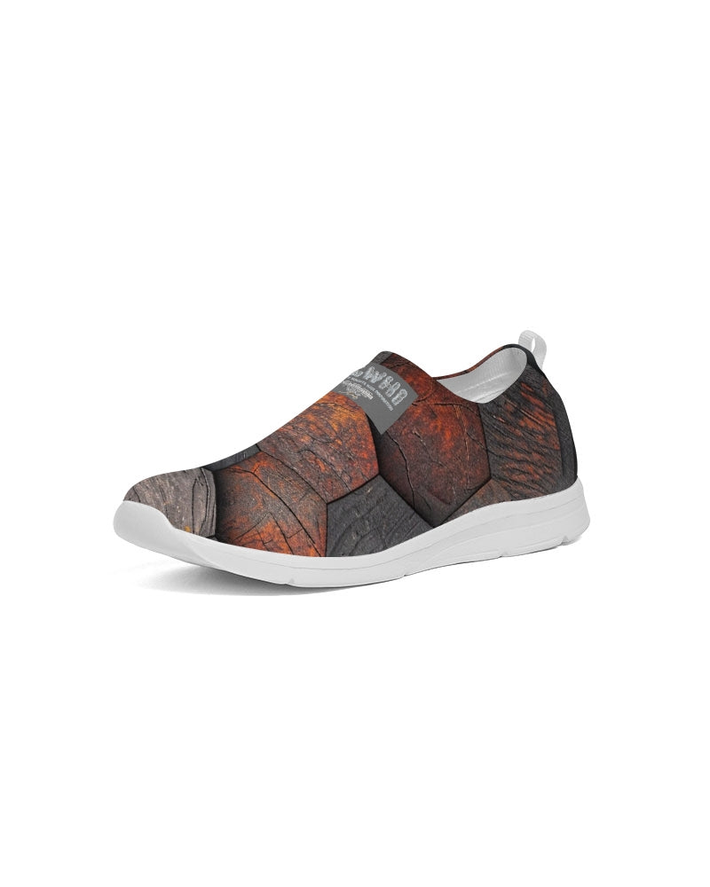 Cool stone hexagon patten 3D Men's Slip-On Flyknit Shoe