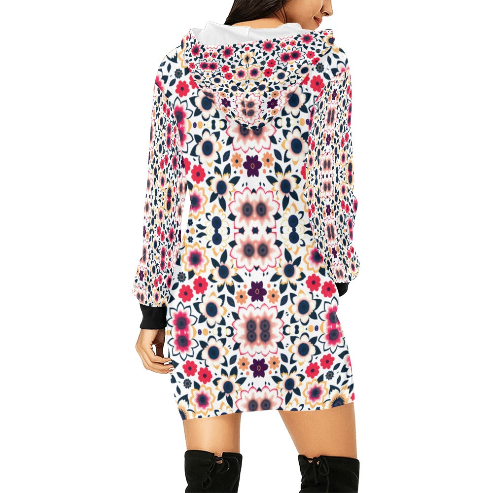 Women's All Over Print Hoodie Mini Dress (H27)