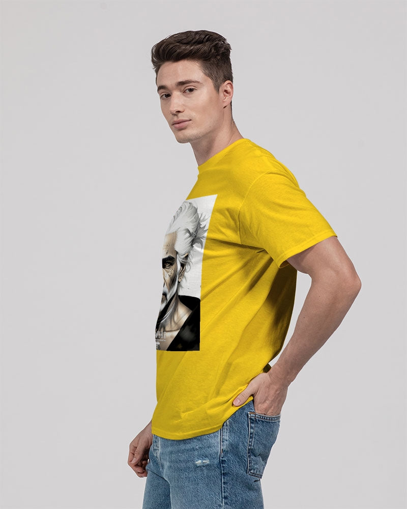 Handsome Silver grey Indian ink Portrait Unisex Heavy Cotton T-Shirt | Gildan