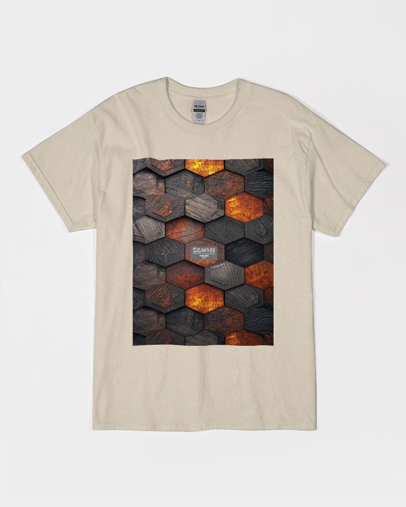 Cool stone hexagon patten 3D Unisex Ultra Cotton T-Shirt | Gildan