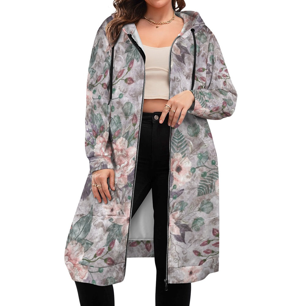 Women's full print long Hoodie