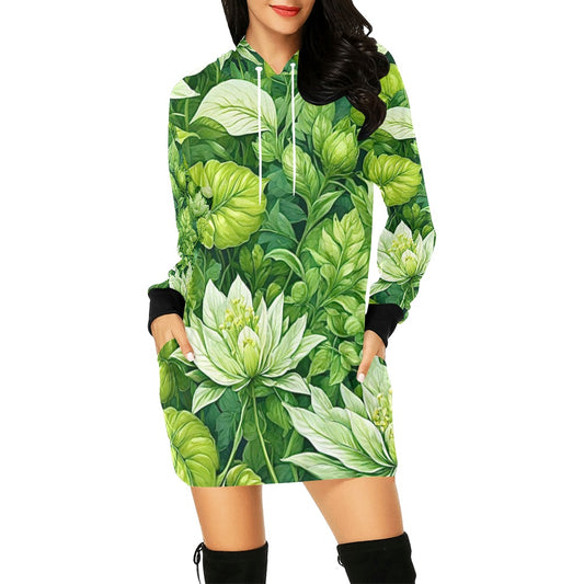 Women's All Over Print Hoodie Mini Dress (H27)