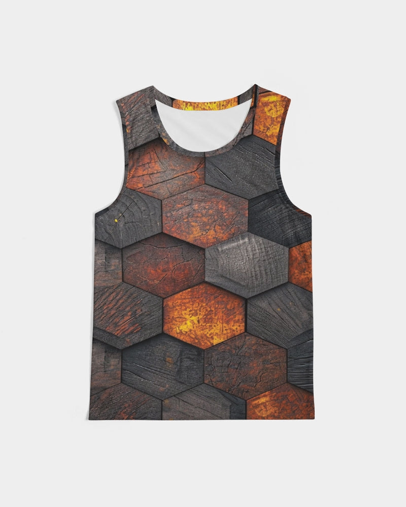 Cool stone hexagon patten 3D Men's All-Over Print Sport Tank