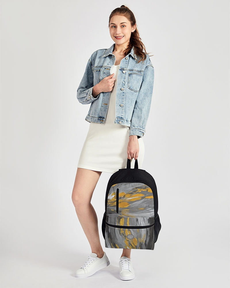 Black Sister Collection [Part 1 ] Duo-Zip Front Canvas Backpack