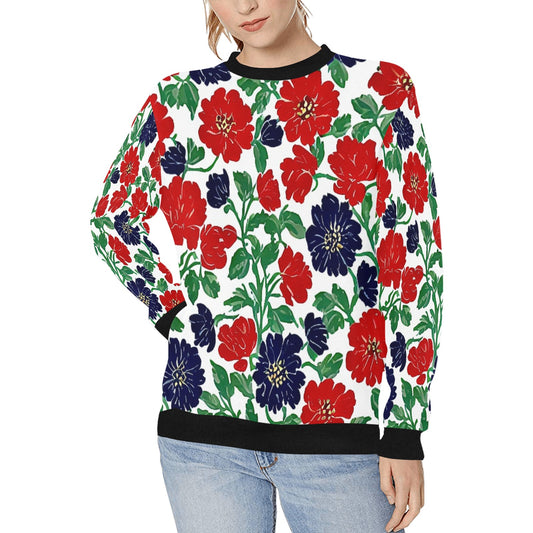 Women's Rib Cuff Crew Neck Sweatshirt (H34)