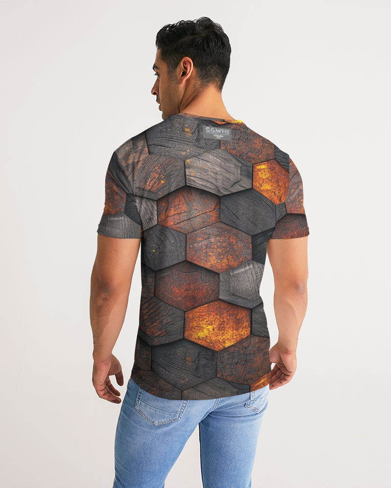 Cool stone hexagon patten 3D Men's All-Over Print Tee