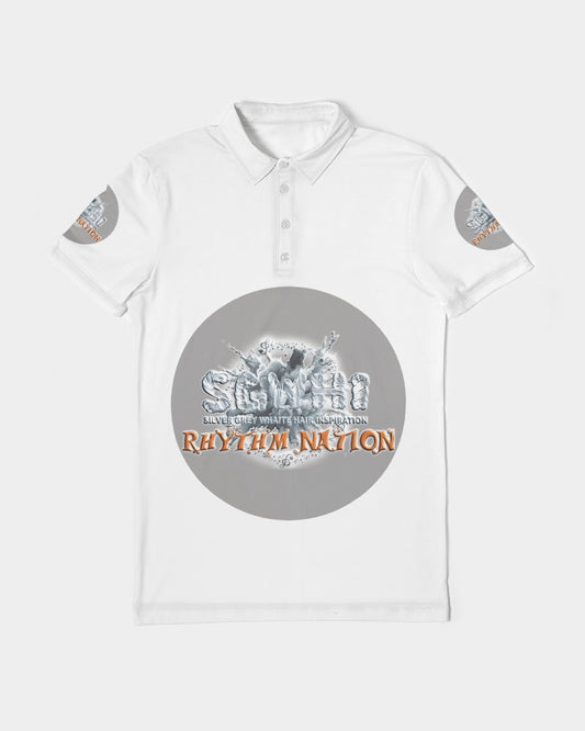 SGWHI Rhythm Nation & Mark Boyce Men's All-Over Print Slim Fit Short Sleeve Polo