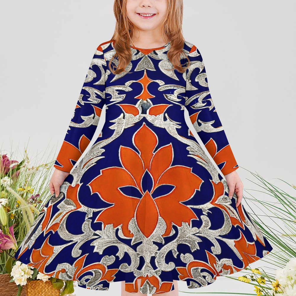 Girls' long sleeve dress