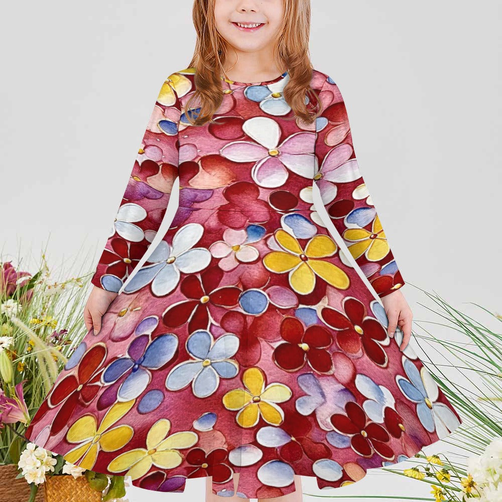 Girls' long sleeve dress