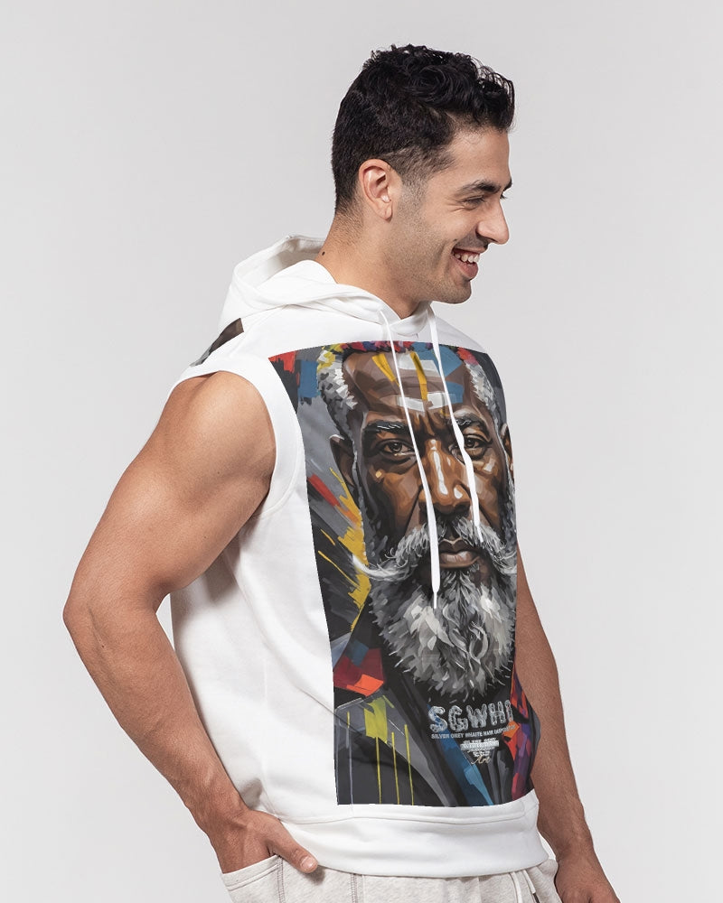 Black Knight Men's All-Over Print Heavyweight Sleeveless Hoodie